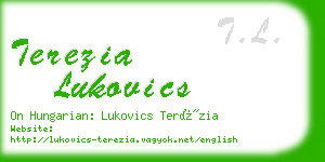 terezia lukovics business card